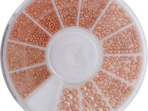 Nail Art Decorations – Rose Gold Bead Pearls, 5 Sizes