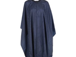 Salon Cape Navy & Soft Blue Stripes, Studs
