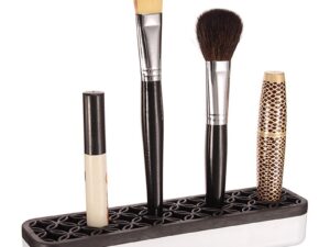 Sina Silicone Make-Up Brush & Beauty Tool Holder, Black, 21 x 5cm, Empty