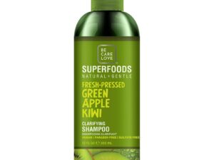 Be Care Love SuperFoods Natural & Gentle Fresh-Pressed Green Apple Kiwi Clarifying Shampoo, 355ml