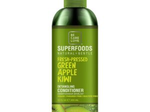 Be Care Love SuperFoods Natural & Gentle Fresh-Pressed Green Apple Kiwi Detangling Conditioner, 355ml