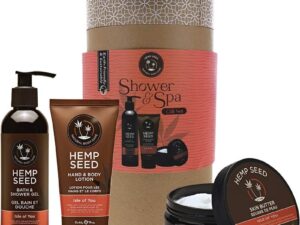 Marrakesh Hemp Seed Shower & Spa Gift Set, 3 Pieces