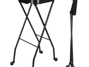 Trolley with Foldable Tray, Black