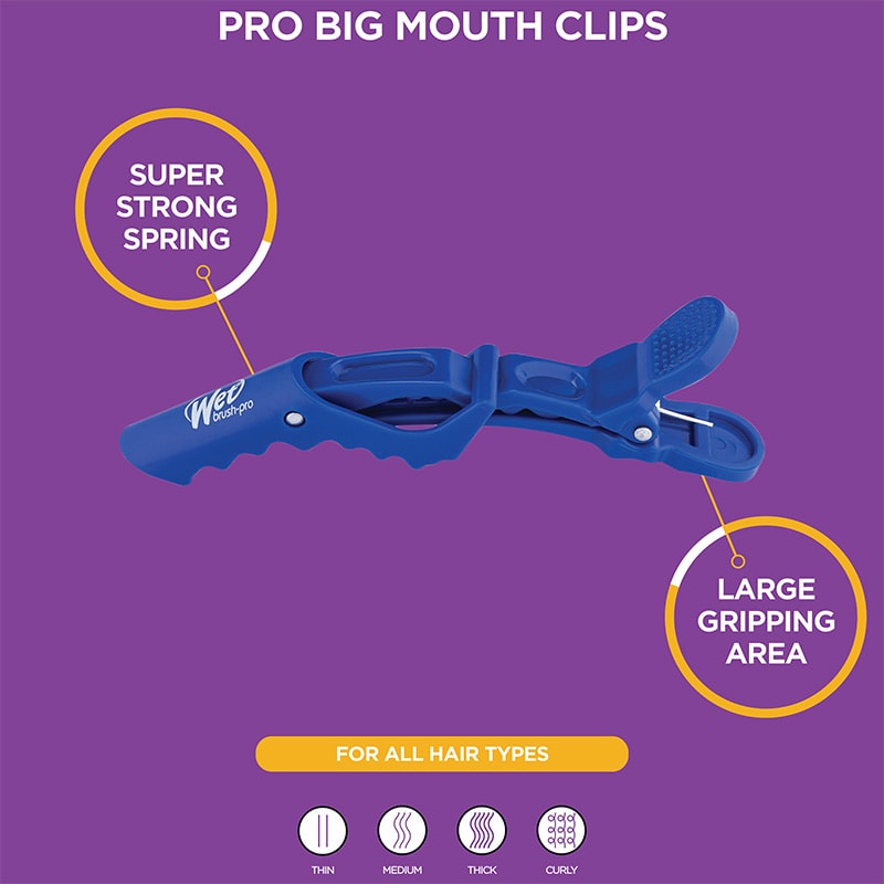 WetBrush Big Mouth Clips, 11cm, 4/Pack - Image 2
