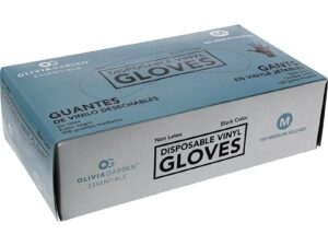 Olivia Garden Essentials Disposable Vinyl Gloves, 100/Box
