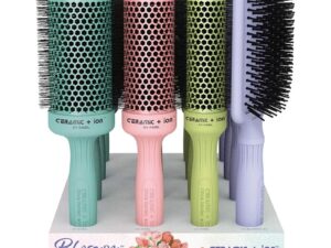 Olivia Garden Ceramic & Ion Thermal Blossom Brush Display: 16 Brushes & Stand