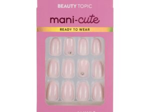 Beauty Topic Mani-Cute Short Oval Light Pink Nail Set, 24/ Pack