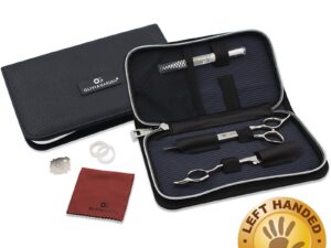 Olivia Garden FineCutPRO Left-Handed Offset Scissor with Case & Sleek Razor