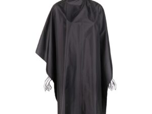 Salon Cape Black, Water-Proof Nylon, Large, Studs