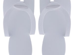 Disposable Slippers Pedicure with Toe Separator, Pair, White