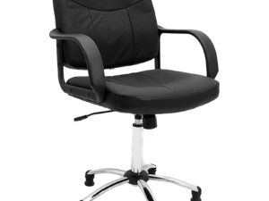 Chair Styling Delta 201L, with Gas-Lift, Black Leather