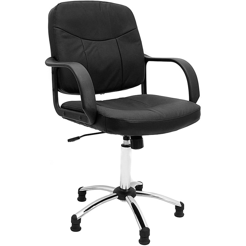 Chair Styling Delta 201L, with Gas-Lift, Black Leather