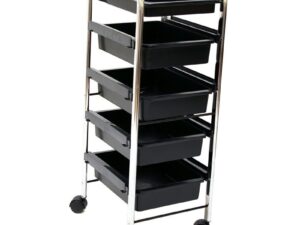 Trolley with Chrome Tube ST120, 5 Trays