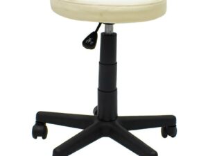 Stool Sigma, Black Base with Gas-Lift & Seat, White