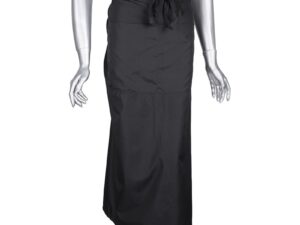 Apron Waist Coverage Black with Fastening Straps