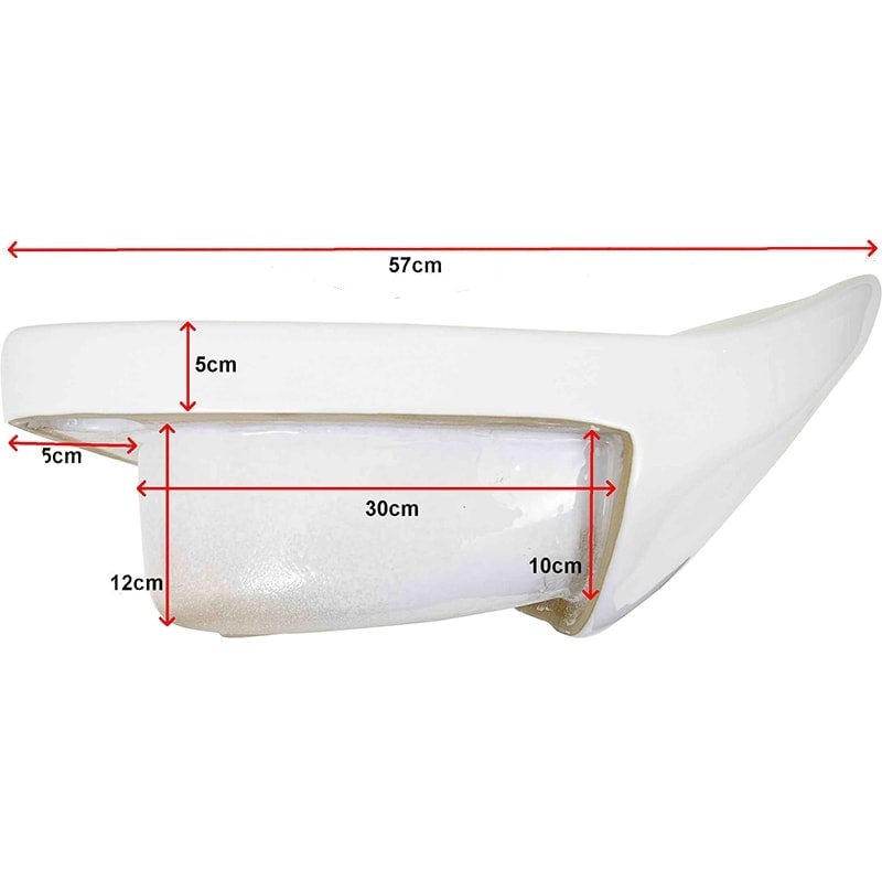 Basin Ceramic LZ01, Large Waste Hole, White - Image 2