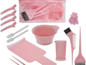 Hair Colourist & Tint Tool Kit, Pink, 15 Pieces