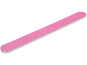 Nail File Flowery Mylar, 100/180 Grit, Pink