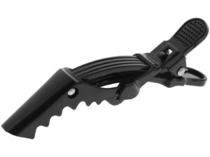 Sectioning Croc Clips, Medium with Teeth, Black, 8.5cm, 4/Pack