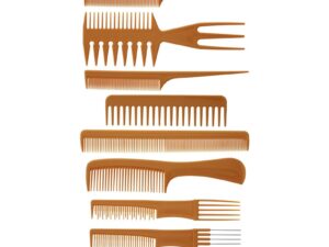 Diane Bone Comb Set with Pouch, 10/Pack