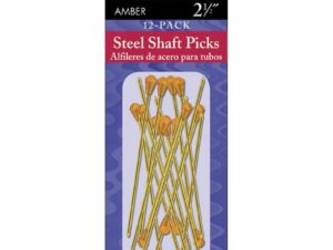 Diane Steel Shaft Roller Picks, Gold, 2.5 inch, 12/Pack