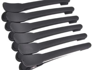 Sectioning Clips, No Teeth Carbon Clips, Black, 10cm, 6/Pack