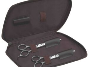 Olivia Garden StraightCut Offset Shear Collection: Scissor, Double Thinner & Case