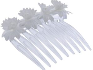 Bridal Hair Comb Pearl Flowers on Comb, Single