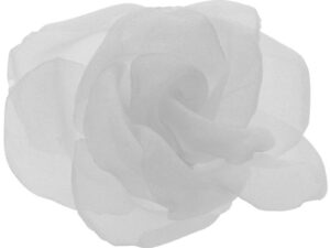 Bridal Hair Accessory Individual White Rose on Pin, Single