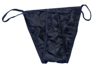 Disposable Men’s Thongs, Black, 6/Pack