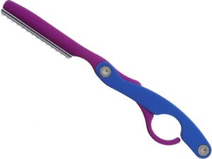 Pro Razor Folding Blue & Pink Razor with Blade