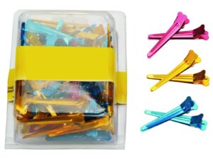 Sectioning Clips Tub, Pin Curl, Single Anodised, 50mm, 50/Tub