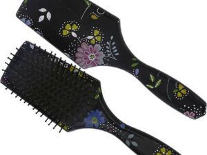 Hairware Flower Paddle Small Black Brush