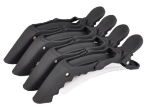 Sectioning Clips, Croc Clips, Rubberised, Black, 11cm, 4/Pack