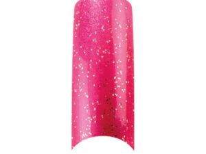 Cala Professional Glitter Hot Pink Nail Tips, 100/Pack