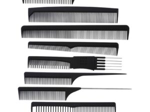 Carbon Comb Set, Black, 9/Pack