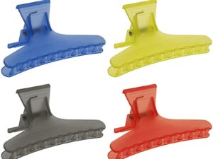 Butterfly Jaw Clips, Transparent Colours, 12/Pack