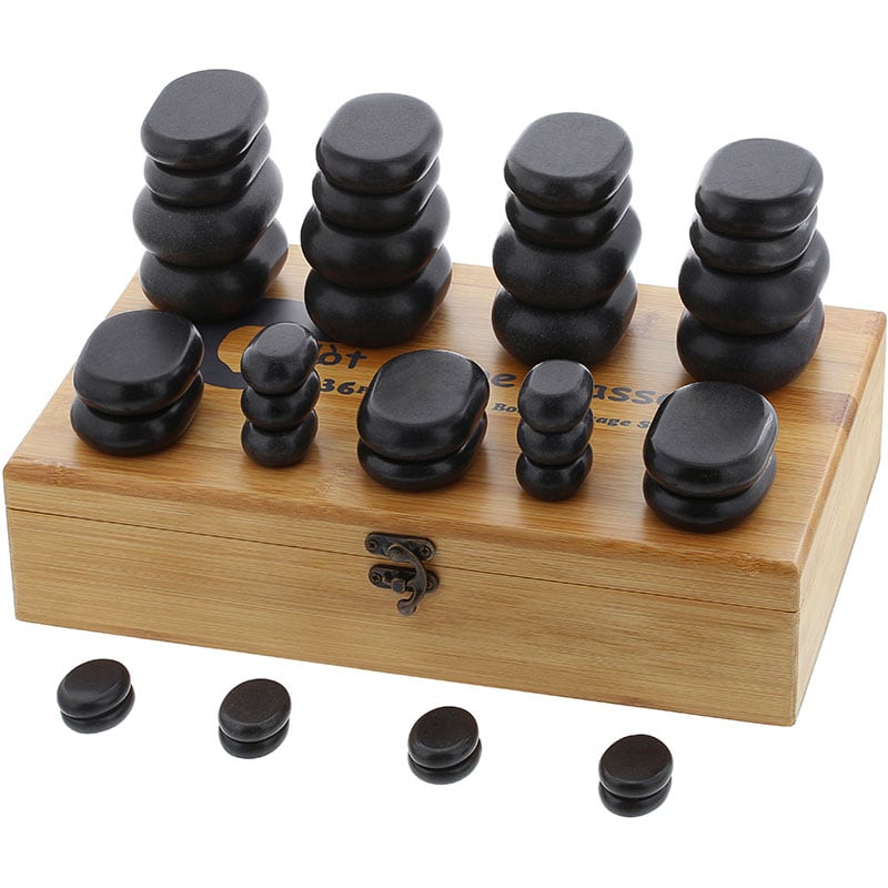 Hot Stones Body Massage Set, 36 Stones - Image 2