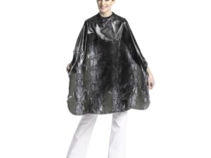 Salon Cape Black Splatter Pattern, Hook & Loop, 3/Pack