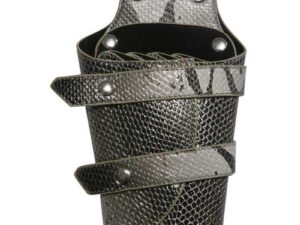 Scissor Pouch Grey Snake, Large, Polyurethane, Empty