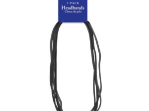 Diane Head & Pony Tail Holders, Smooth, Silicone, Black, 5/Pack