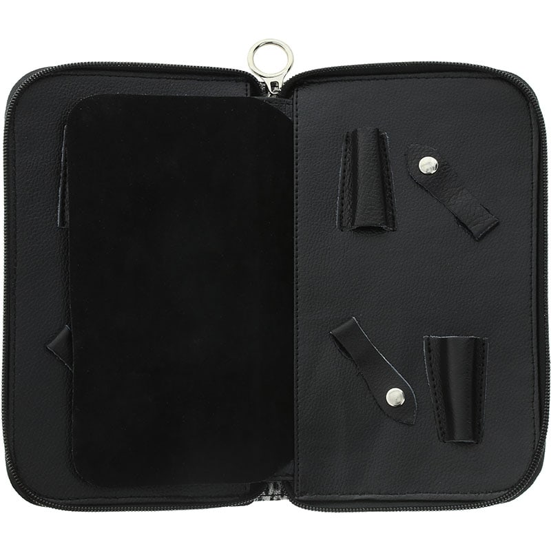 Scissor Bag with Silver Cross, Black, Empty - Image 2