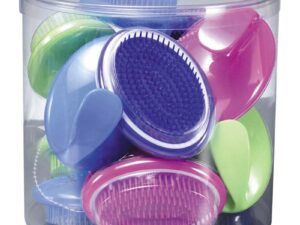 Palm Scalp Massager Brushes with Handle Bin, Assorted Colours, 12/Bin
