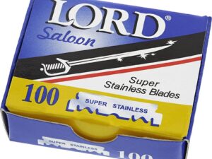 Lord Saloon Stainless Steel Half Blades, 100/Pack