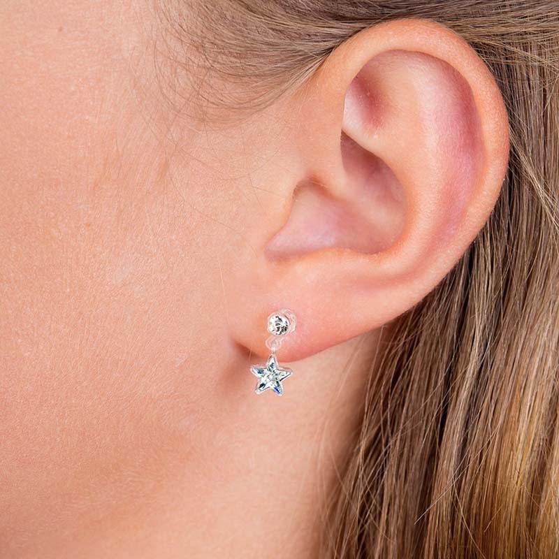 Blomdahl Medical Plastic Earrings – Pendant Star Crystal - Image 2