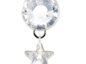 Blomdahl Natural Titanium Navel – Swarovski Crystals Star Pendant