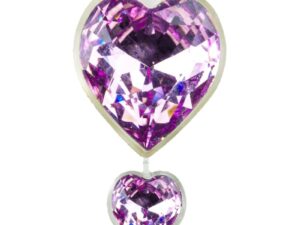 Blomdahl Natural Titanium Navel – Swarovski Crystals, Heart Pendant