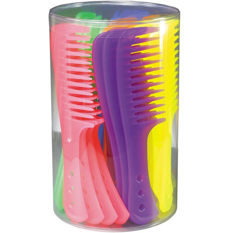 Salon Elements Shampoo Combs, Assorted Colours, 36/Tub - Image 2