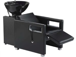 Shampoo Unit C50, Basin on Pedestal & Chair, Black Croc
