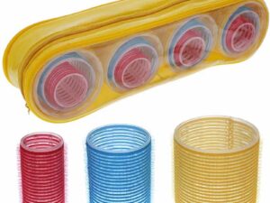 Cling Hook & Loop Hair Perm Curlers, Coloured, Assorted Sizes, 12/Pack